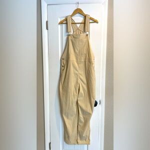 Ivory Corduroy Women’s Overalls - Size M